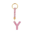 Sparkle Initial – Bag Charm (Pink)